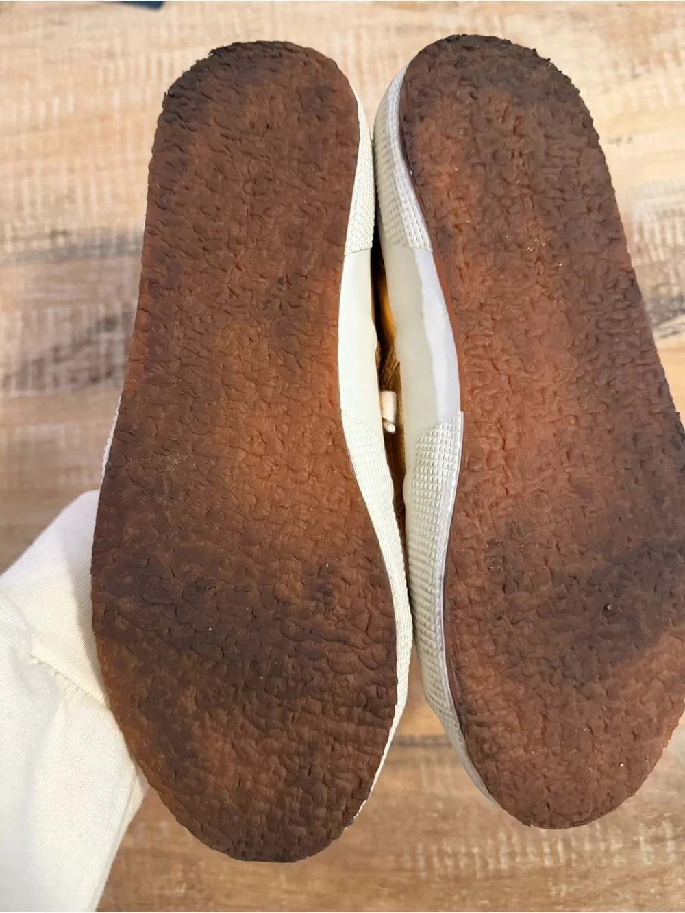 Superga 2750 Cotu Rose Gold Metallic sneakers. Size 7.5. EUC